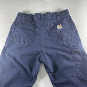 Carhartt Men's 38x34 Blue Relaxed Fit Carpenter Utility Pants